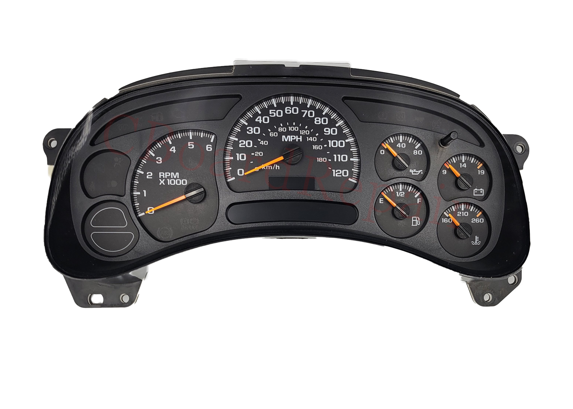 Chevy Silverado gauge cluster repair cost comparison table by model year